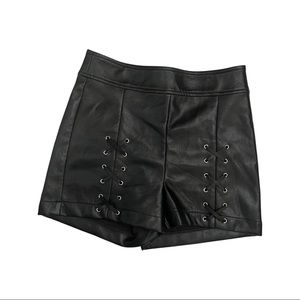 GUESS lace up biker shorts